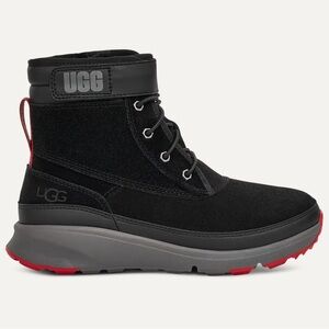 UGG Arren Weather Black and Red Suede Boots Size 6 / 38 EU